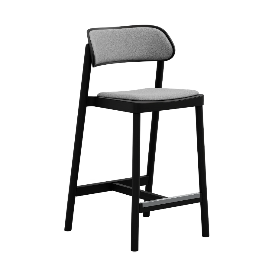 Nimm 4591 barstol med klädd sits och rygg från Paged.