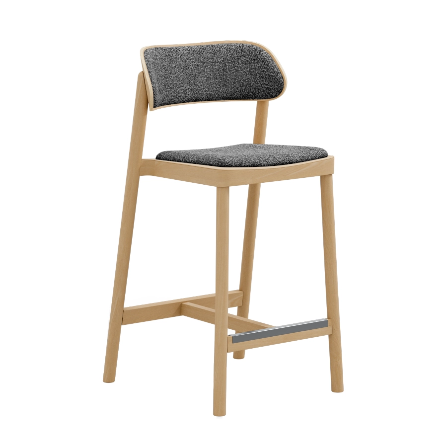 Nimm 4591 barstol med klädd sits och rygg från Paged.