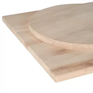 Bordsskiva av massiv ek och obehandlad från Global.