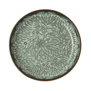 Ostindia Floris tallrik 16 diameter cm med grön dekor från Rörstrand.