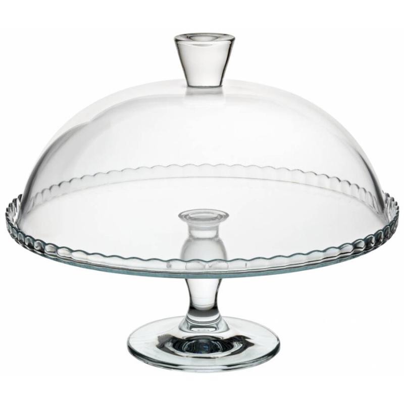 Patisserie Upturn, kakfat på fot inkl lock, glas, 32 diameter cm