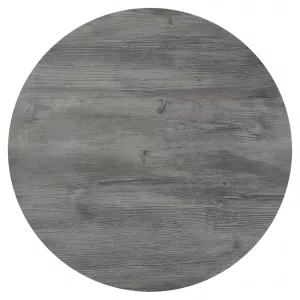 Classic bordsskiva från Werzalit med dekoren Ponderosa grey som är rund..