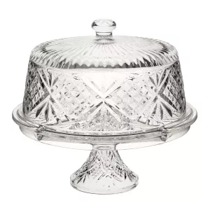 Vintage kakfat på fot med lock från Utopia.