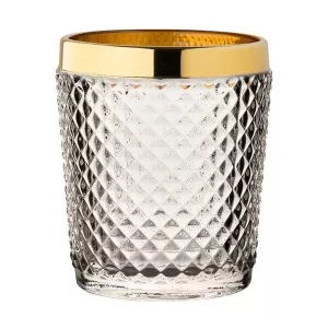 Dante Double Old Fashioned glas 34 cl med guldkant från Utopia.