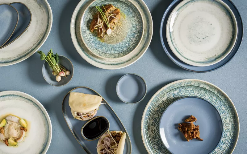 Rivus porslin ihop med Sky från Bonna i en miljö.