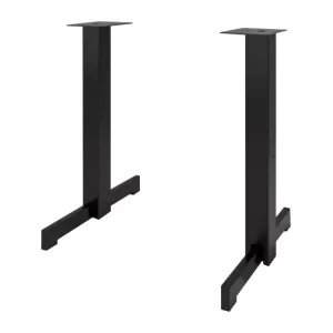Rockless bordsstativ med t-ben i svart och höjd 72 cm.