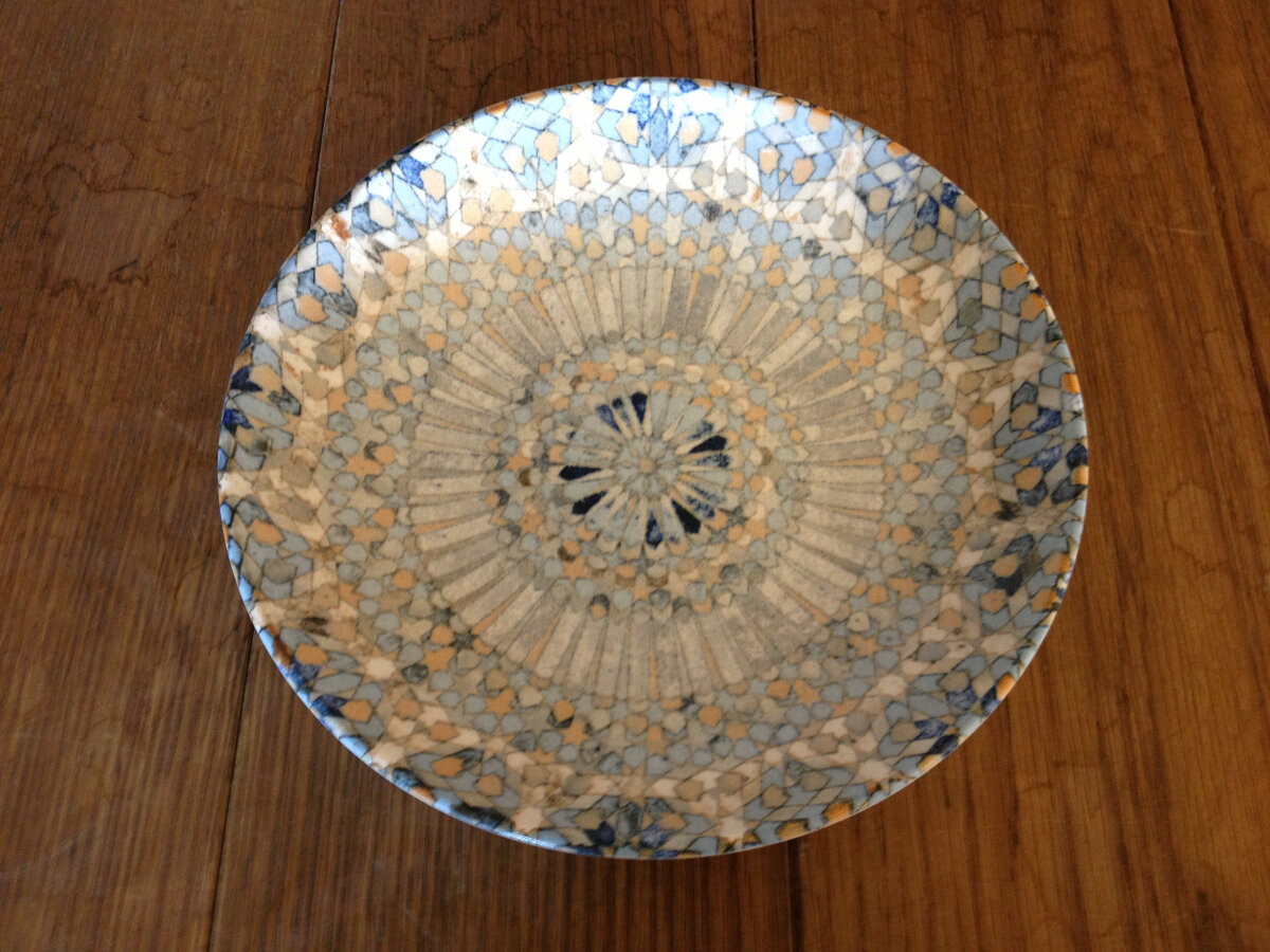 Luca Mosaic djup tallrik 23 diameter cm med mosaik dekor som är från Bonna.