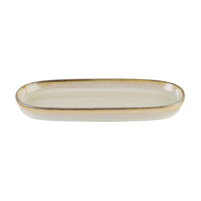 Sand Hygge ovalt fat som är 21x10 cm från Bonna.