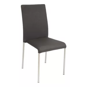 Santiago stol från Lotus Furniture i mörkgrått med gråa ben.