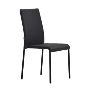 Santiago stol från Lotus Furniture i mörkgrått med svarta ben.