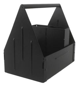 Toolbox, 3 fack, XL, 21,8x14,5 cm, svart