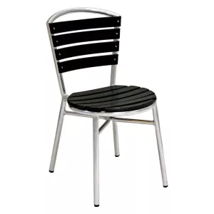 Sevilla stol med ribbor av svart non-wood.