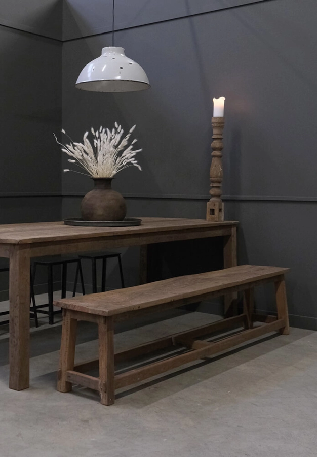 Enghave bänk 200x35 cm från Trademark Living av återvunnet trä och rustik.