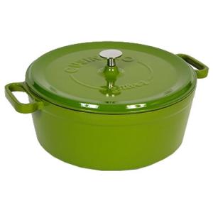 Gryta 28 diameter av gjutjärn som rymmer 6 liter med grön färg från Silver.