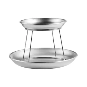Skaldjursfat av aluminium med ställning från Agnelli.