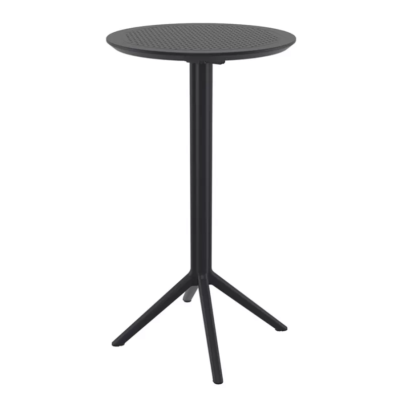 Sky ståbord, fällbar, stapelbar, 60 diameter cm, höjd 108 cm - 2 st/fp (Svart)