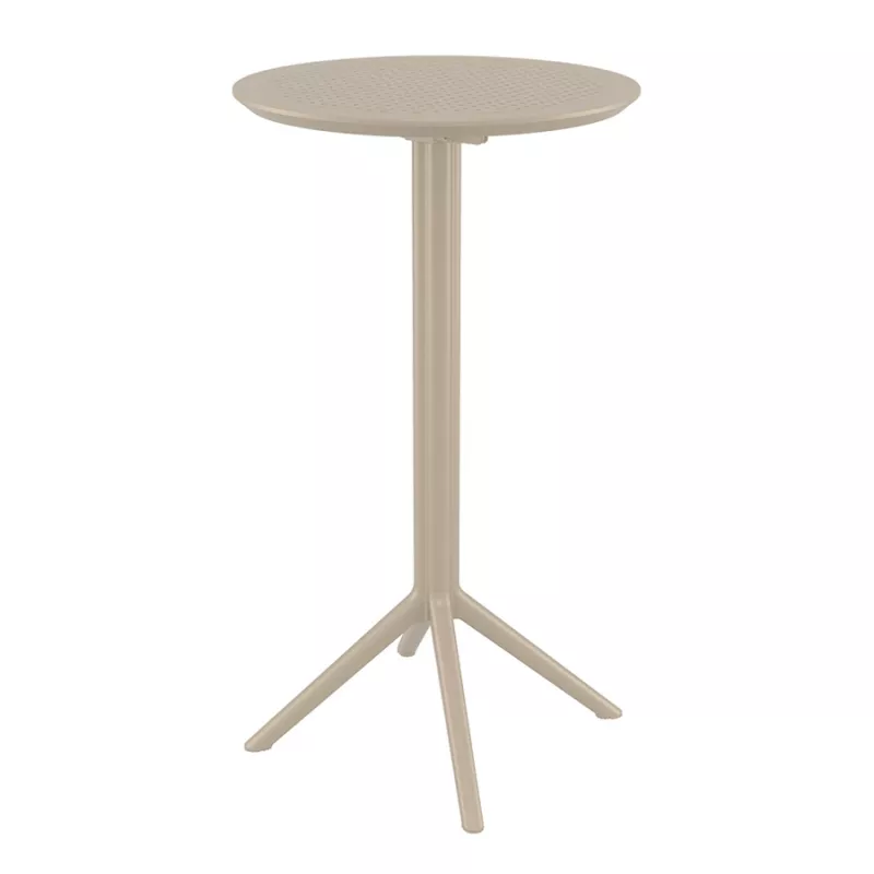 Sky ståbord, fällbar, stapelbar, 60 diameter cm, höjd 108 cm - 2 st/fp (Taupe)