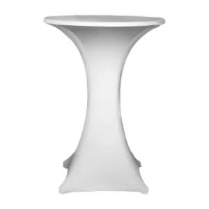 Flex stretchöverdrag i vitt till ståbord.