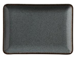 Pearl Tan, flat tallrik, 30x22 cm, gråblå - 6 st/fp