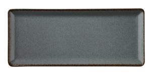 Pearl Tan, flat tallrik, 35x15 cm, gråblå - 6 st/fp