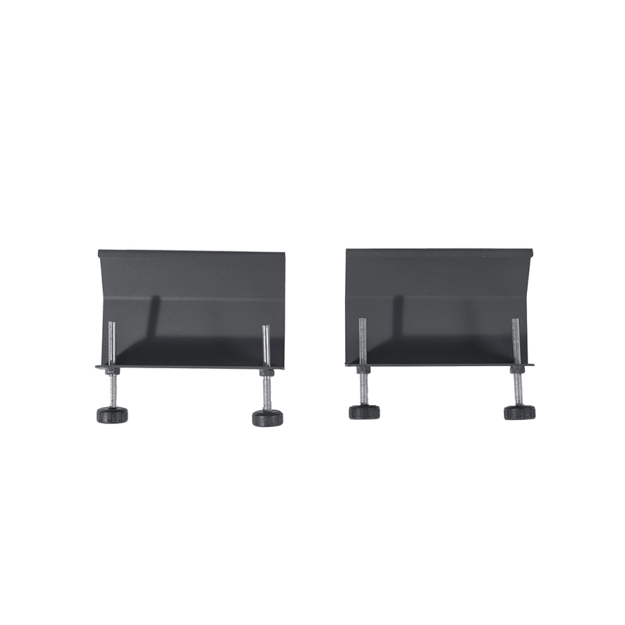 Beslag till hylla 184x30,5 cm med höjd 31 cm i mörkgrå från Zown som är fällbart.