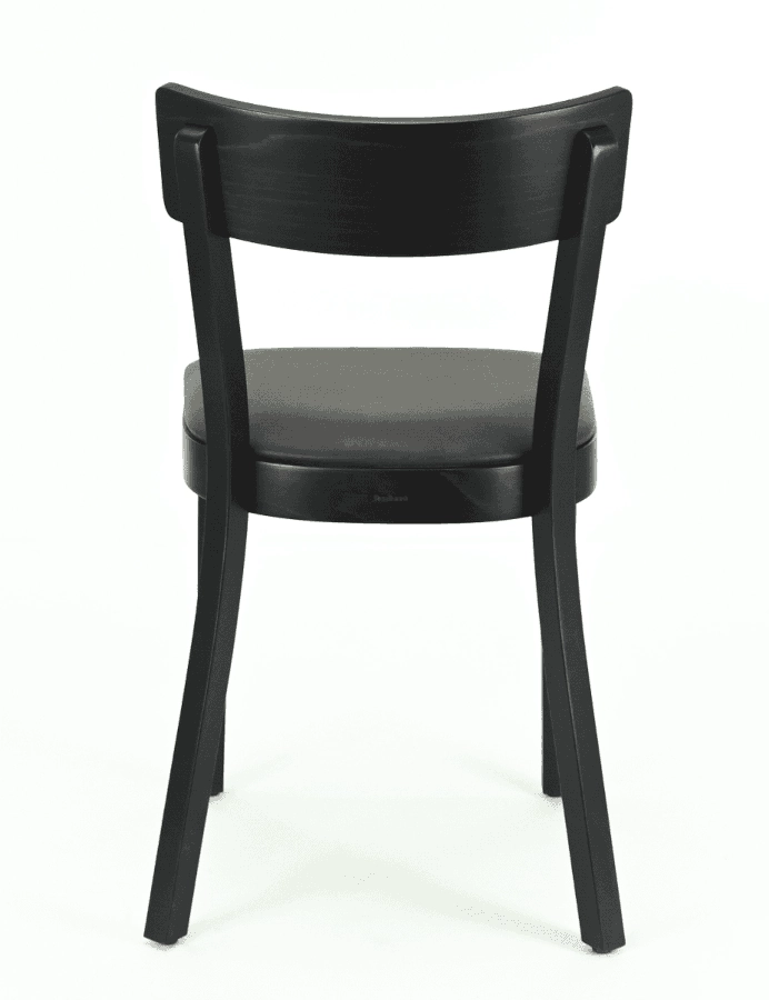 Tura stol i wenge och mörkbrun vintage pu-läder från Realisera.