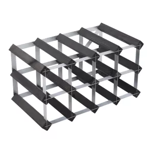Vinställ i svart med plats för 12 flaskor från Traditional Wine Rack.
