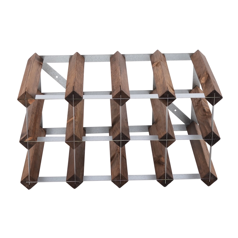 Vinställ i mörk ek med plats för 12 flaskor från Traditional Wine Rack.
