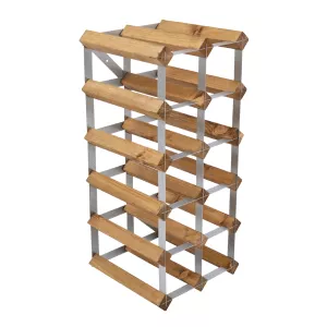 Vinställ i ljus ek med plats för 15 flaskor från Traditional Wine Rack.