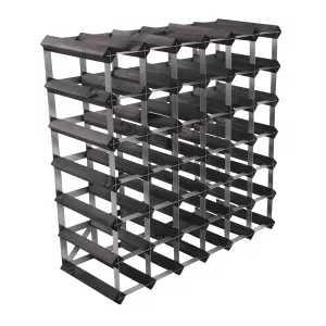 Vinställ i svart med plats för 42 flaskor från Traditional Wine Rack.