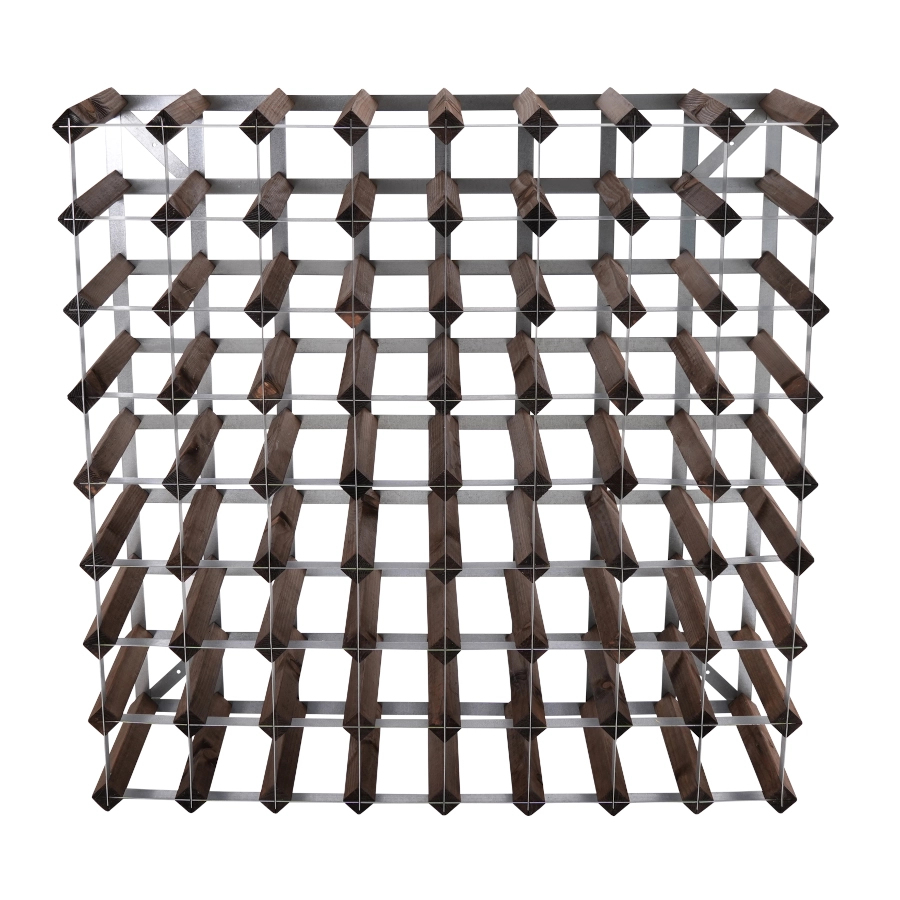 Vinställ i mörk ek med plats för 72 flaskor från Traditional Wine Rack.