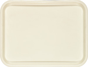 Bricka, plast, 36x28 cm, benvit
