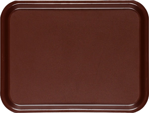 Bricka, plast, 36x28 cm, brun
