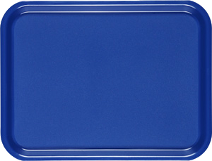 Bricka, plast, 43x33 cm, mörkblå