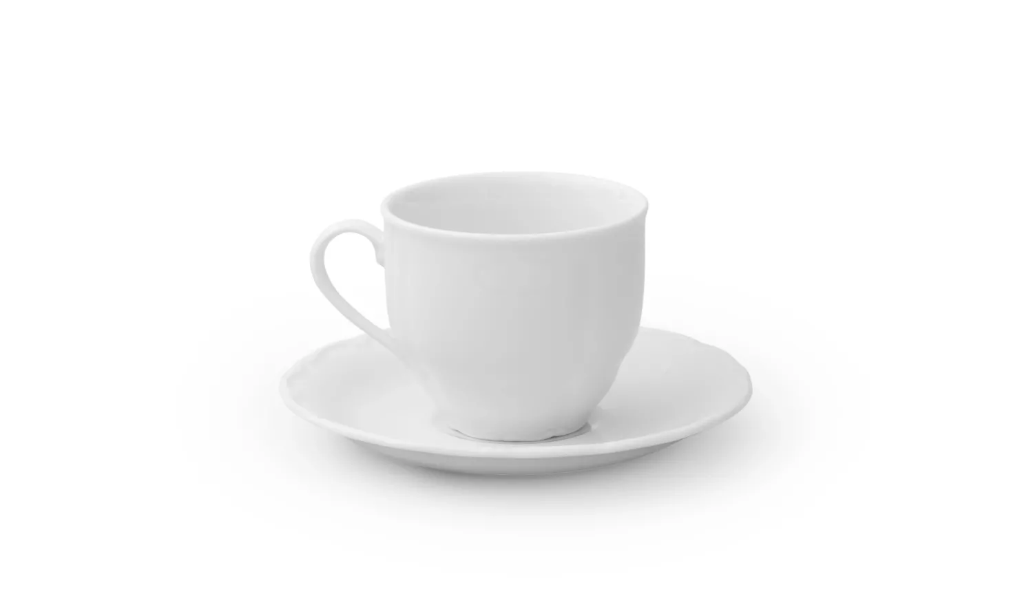 Verona kaffekopp i hög modell 25 cl med klassisk och tidlös design ihop med kaffefat från G. Benedikt.