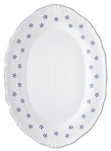 Verona, oval tallrik, 36x26 cm, dekor Valbella - 3 st/fp
