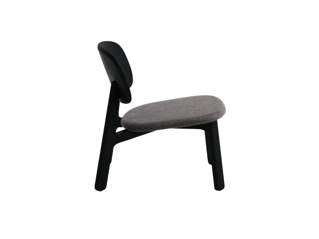 Verona fåtölj i svart med mörkgrå tyg från Lotus Furniture.