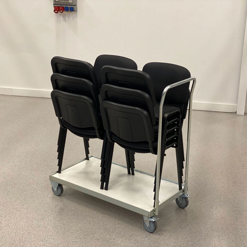 Vagn VG16021A från Elj för stapelbara stolar och fällbara bord.