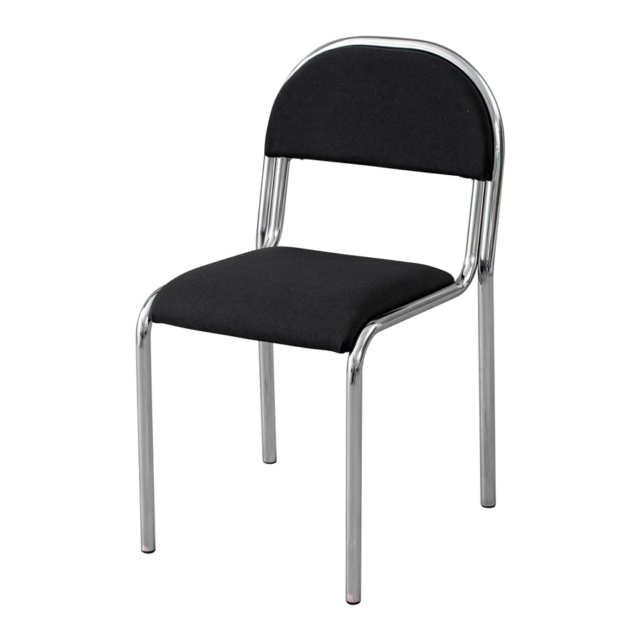 Vinnaren stol från Skafab i krom och svart tyg.