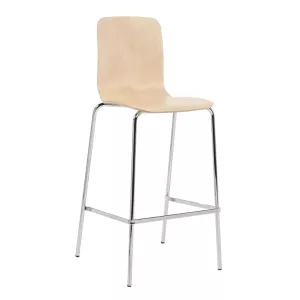 Vivo barstol från Basic Collection med sittskal av trä som är stapelbar.