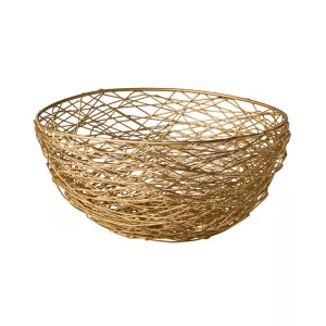 Flätad trådkorg i guld från Stylepoint.