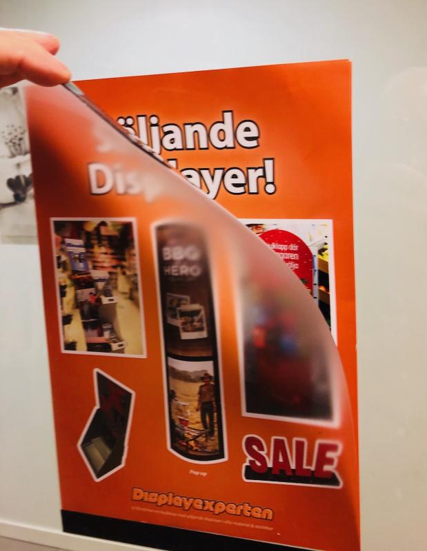 A4 självhäftande Skyltficka med Magic frame
