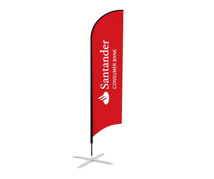 Beachflag liten 250 cm hög