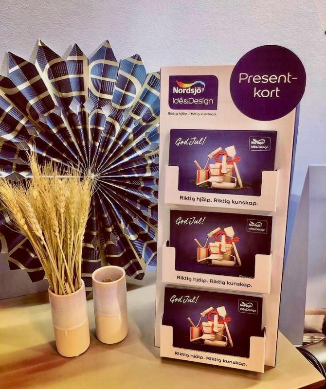 Bords display A6 format vykort presentkort