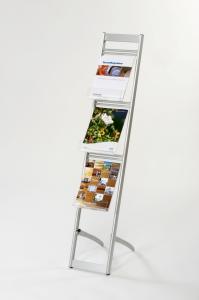 Broschyrställ A4 med plats för 3 fack  1250:-  50 mm djupt