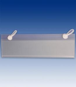 Etikettlist med clips 105x39 mm hög