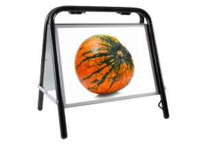 Gatuställ A3 svart mäklarställ