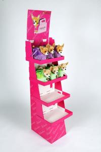 Golvställ med 4 hyllor för lätta produkter-mjukisdjur