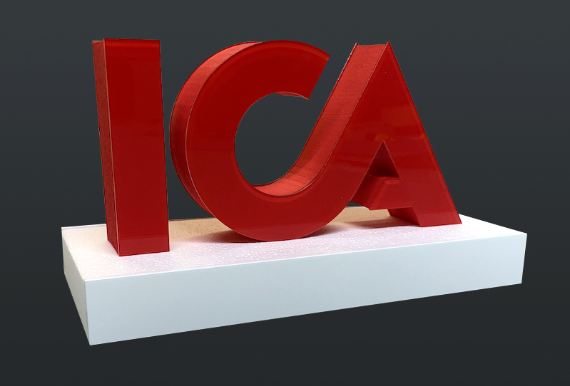 ICA logo i Frigolit