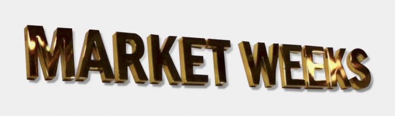 Laserskuren logo Market weeks